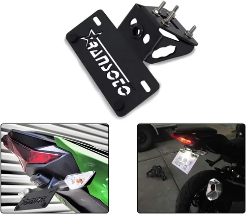 RANSOTO Kits de eliminación de guardabarros compatibles con Kawasaki Ninja 400 / Z400 2018-2024 Ninja 250 2018-2023 Ninja 500 Z500 2024-2025 Soporte