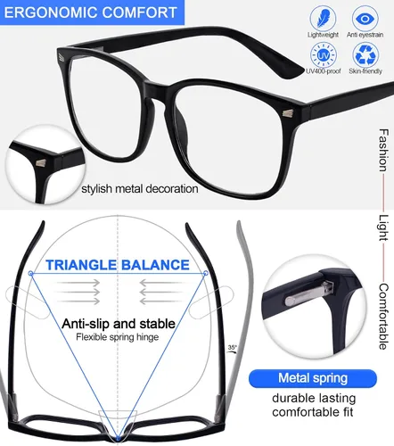 Miniatura 5 de MARE AZZURO Gafas de Lectura para Computadora para Mujeres con Bloqueo de Luz Azul 0 1.0 1.25 1.5 1.75 2.0 2.25 2.5 2.75 3.0 3.5 4.0 5.0 6.0