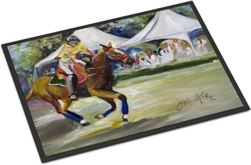 Miniatura 263 de Caroline's Treasures JMK1017JMAT - Tapete de caza de rana garza azul, 24 x 36 pulgadas, tapete para puerta delantera, interior y exterior
