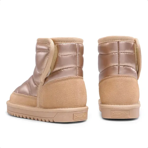 Miniatura 4 de DREAM PAIRS Botas de nieve para niñas y niños, zapatos de tobillo de invierno de 0.394 pulgadas con forro de piel sintética para niños pequeños