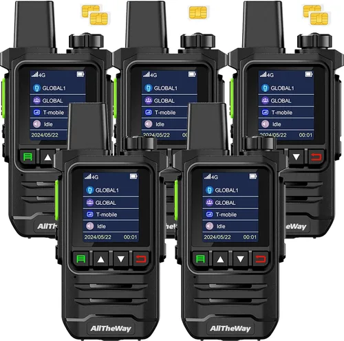 Miniatura 13 de Walkie Talkies globales gratuitos de por vida, radio 4G PoC, radio nacional, radio PTT bidireccional de larga distancia con linterna para equipos