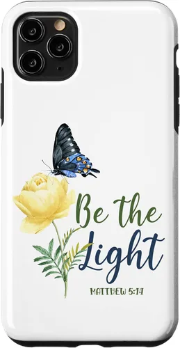 Miniatura 13 de Bible Verse Butterfly Flower Be The Light Matthew 5:14 Case for iPhone 16
