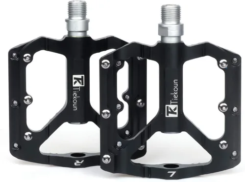 Miniatura 2 de Pedales de bicicleta de montaña, plataforma antideslizante, pedales de bicicleta de ciclismo de carretera plana 9/16 pulgadas
