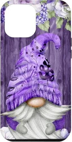 Miniatura 26 de Cute Purple Aesthetic Anemones Flower Pattern Lavender Gnome Case for iPhone 17