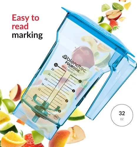 Miniatura 4 de Blendtec Tarro comercial FourSide de 75 onzas, tarro de repuesto de cuatro lados, compatible con la mayoría de las licuadoras Blendtec - Capacidad