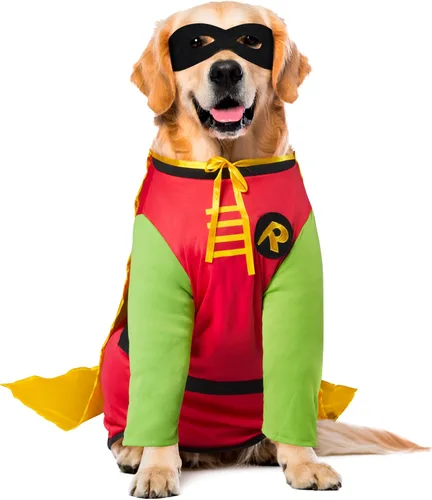 Miniatura 2 de Disfraz Rubies Costume Company de Robin de DC Comics para perro grande, 2x, Rojo