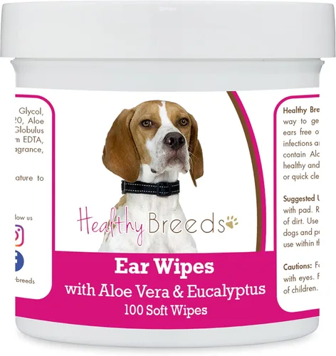 Miniatura 66 de Healthy Breeds Pastor alemán, silla de montar, toallitas de limpieza de oídos con aloe y eucalipto para perros, 100