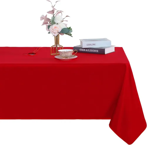 Miniatura 34 de Fitable Cubierta de Mesa Ovalada Oblonga para Exteriores e Interiores - Mantel Lavable Impermeable Sin Arrugas con Cremallera y Orificio para Beige