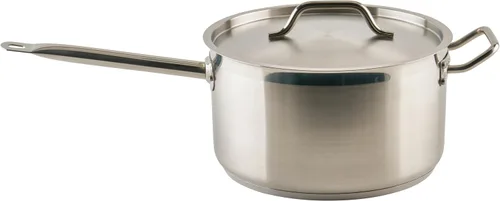 Miniatura 10 de Winco Cacerola de acero inoxidable resistente con tapa, 2 cuartos
