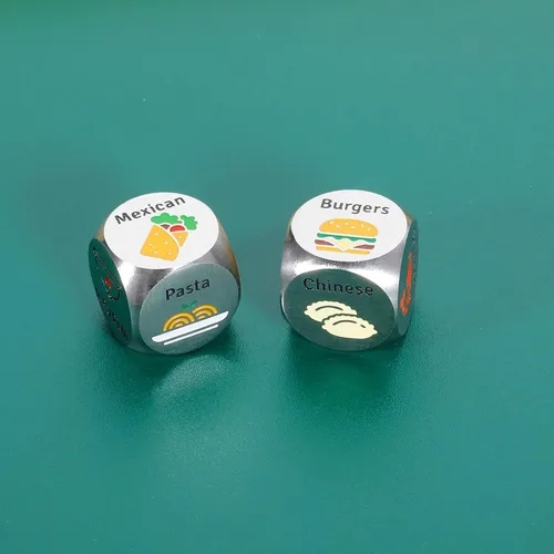 Miniatura 7 de 2 dados de comida para parejas, regalos de acero para el 11º aniversario, regalos del día del padre, regalos para hombres, papá, regalos
