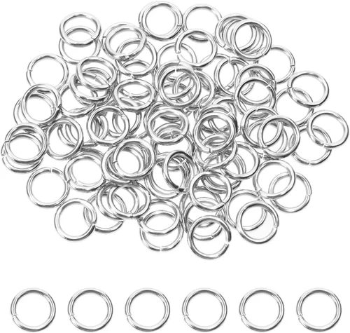 Miniatura 7 de Shapenty Anillos abiertos de acero inoxidable, conectores gruesos y divididos para llavero, collar, pulsera, aretes, colgante, joyería, hallazgo