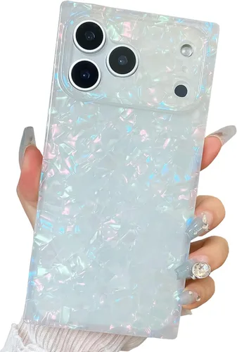 Miniatura 32 de Funda compatible con iPhone 14 Pro con borde rectangular, bonita funda protectora de lujo con pintura al óleo y flores para mujeres y niñas, funda