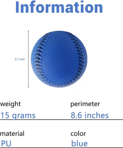 Miniatura 2 de Pelotas de béisbol suaves, paquete de 12 pelotas de béisbol de espuma de tamaño reglamentario para lanzar, atrapar y practicar bateo suave y seguro
