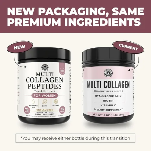 Miniatura 2 de Polvo de péptidos de colágeno múltiple tipo I, II, III, V, X Polvo de proteína de colágeno múltiple con ácido hialurónico, biotina, vitamina C
