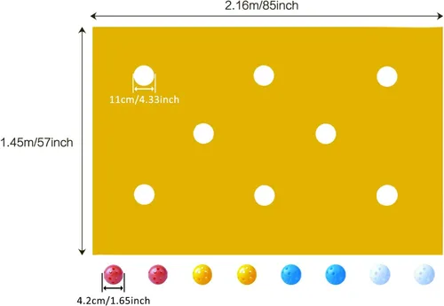 Miniatura 7 de Sonyabecca Yellow Hole Tarp Team Building Games for Work with 8 Pcs Team Building Ball for Teamwork Group Learning Fun