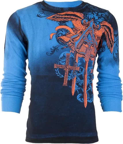 Miniatura 2 de Archaic by Affliction - Camisa térmica de manga larga para hombre, Azul