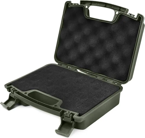 Miniatura 5 de VicBre Estuche rígido para pistola para pistolas, 10.2 x 8 x 3.2 pulgadas, caja de pistola de mano duradera con insertos de espuma para pistolas