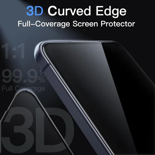 Miniatura 4 de JETech Infinity Screen Protector for Samsung Galaxy A57 5G, 9H+ 3D Full Coverage Tempered Glass, Anti-Fingerprint, Auto-Align Installation
