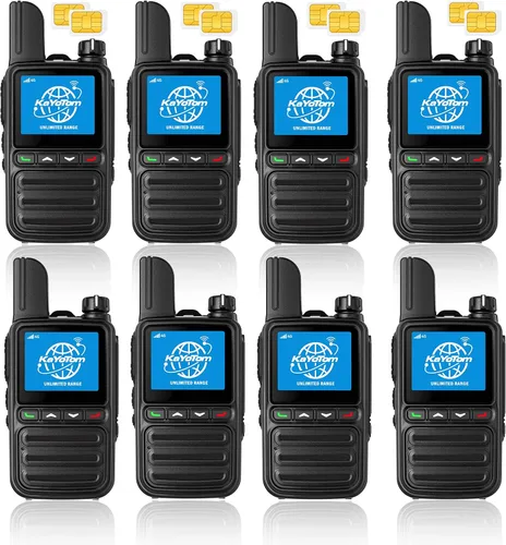 Miniatura 12 de KAYOTOM Radios bidireccionales de alcance ilimitado gratuito de por vida, comunicación global rápida PTT Pulsar para hablar y escuchar a través