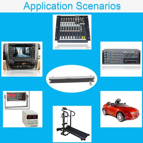 Miniatura 7 de Fielect 5 unids 10K Slide Potenciómetro de película de carbono Fader resistencias variables mezclador 5.039 in 3Pins 10K Ohm potenciómetros lineales