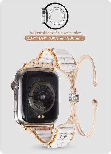 Miniatura 4 de Correa de reloj bohemia compatible con Apple Watch de 1.772 pulgadas, 1.732 pulgadas, 1.654 pulgadas, 1.614 pulgadas, 1.575 pulgadas, 1.496