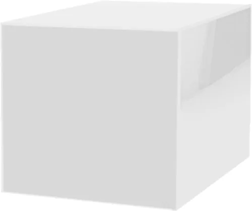Marketing Holders Caja de acrílico de 10 pulgadas sin tapa Plaza blanca Producto al por menor Riser One Open Side Merchandise Storage Box Flippable