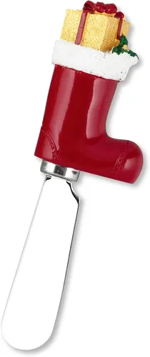 Miniatura 6 de UP UPware - Esparcidores de queso con temática navideña, asas de resina pintadas a mano con cuchillas de acero inoxidable para untar queso crema