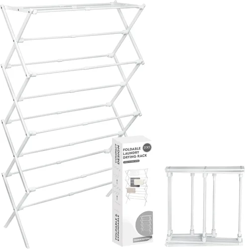 ZOES HOMEWARE Tendedero de ropa de 4 niveles, 4 pies de alto plegable para ropa para interiores y exteriores, secador de ropa plegable portátil para