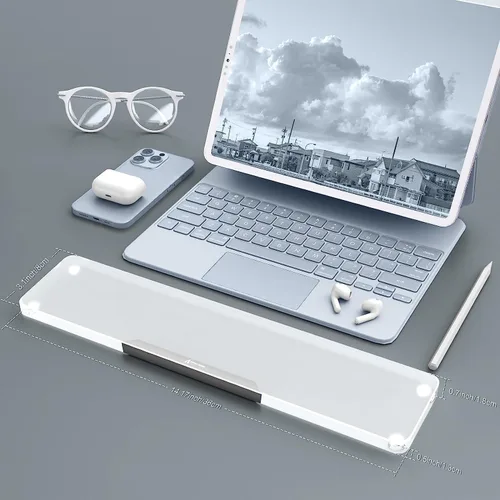 Miniatura 5 de Reposamuñecas acrílico para teclado profesional - Teclado compacto 60% - Teclados mecánicos Reposamanos ergonómico para teclado de computadora, base