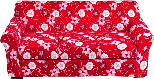 Miniatura 74 de Fundas elásticas para sofá de 1/2/3 cojines, funda estampada con fundas de cojín de asiento separadas, fundas de sofá lavables, protector de muebles