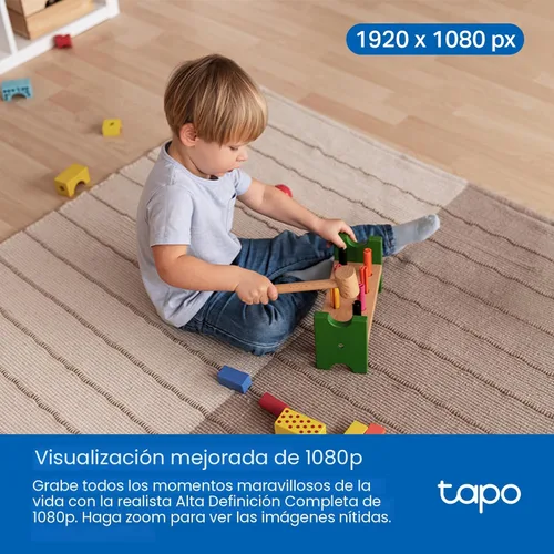 Miniatura 3 de Tapo de TP-Link - Cámara de seguridad Pan/Tilt para monitor de bebé, cámara para mascotas con detección de movimiento, 1080P, audio bidireccional
