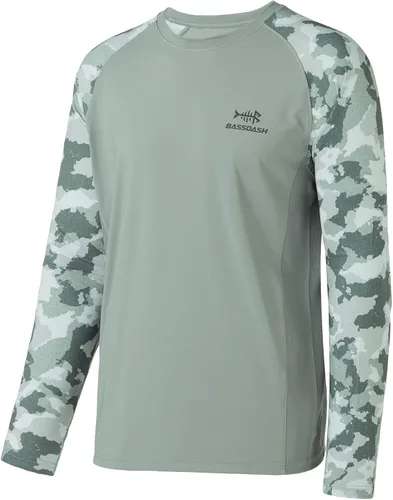Miniatura 8 de Bassdash UPF 50 Camiseta de pesca para hombre con camuflaje, manga larga, sudadera de secado rápido