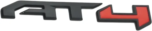 Miniatura 3 de Emblemas de insignia AT4, 1 pieza en negro brillante y rojo para GMC Yukon, Sierra y Canyon 2021-2023, apto para portón trasero, compatible
