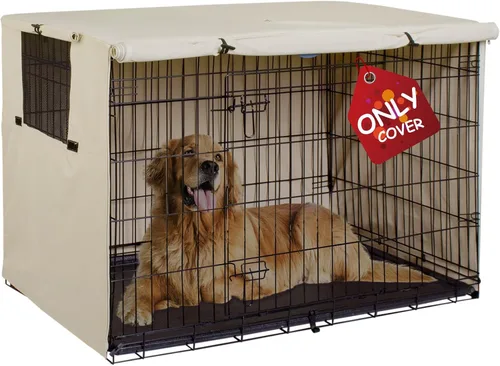 Miniatura 16 de Explore Land - Funda para jaula de perro de 36 pulgadas, de poliéster, resistente, ajuste universal para jaula de perro de alambre (gris)