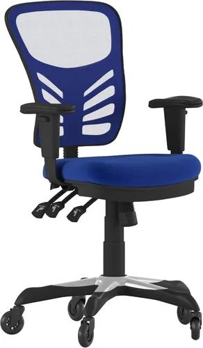 Miniatura 17 de Flash Furniture Nicholas Silla de oficina ergonómica giratoria ejecutiva multifunción de malla negra con brazos ajustables y ruedas de rodillo