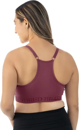 Miniatura 3 de Kindred Bravely Sublime Busty - Brasier deportivo de lactancia y maternidad de bajo impacto para F, G, H, I Cup (terracota ombrado)