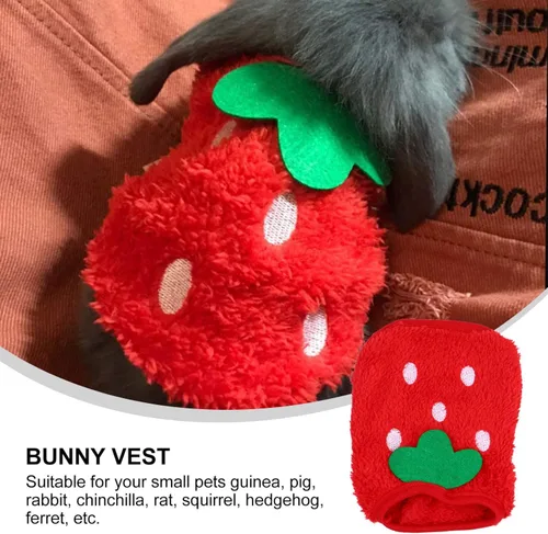Miniatura 2 de POPETPOP Ropa de conejo para conejitos – Trajes de conejillo de Indias ropa de conejito de forro polar, suéter de conejillo de indias, chaleco