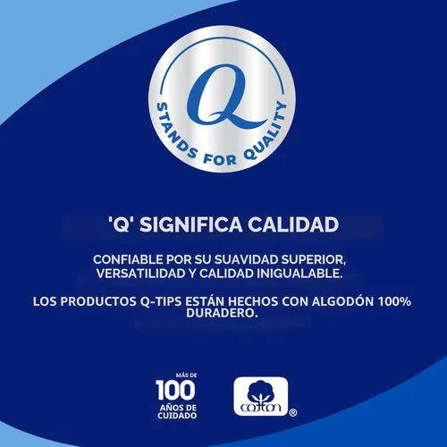 Miniatura 4 de Q-tips Hisopos de algodón, 500 unidades (paquete de 2)