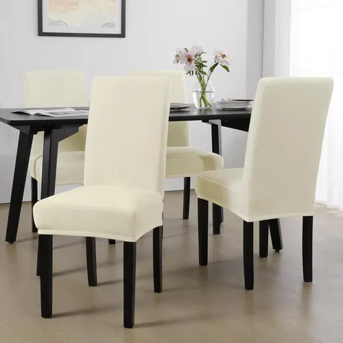 Miniatura 2 de MOSAYT Juego de 2 fundas elásticas de terciopelo para sillas de comedor, fundas suaves con tela extraíble gruesa para sillas Parsons, protectores
