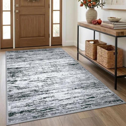 Miniatura 70 de Alfombra de pasillo moderna Lansny 2 x 6 pulgadas, alfombra de cocina lavable verde mostaza multicolor, alfombra antideslizante suave para pasillo