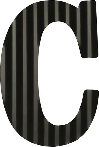 Miniatura 8 de COLLECTIVE HOME - Letras de 12 pulgadas para decoración de pared, letras negras corrugadas decorativas, arte de pared colgante con monograma, B
