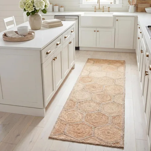 Miniatura 9 de SAFAVIEH Natural Fiber Collection - Alfombra decorativa, 2 x 3 pies, natural y gris, yute tejido de panal hecho a mano, ideal para zonas de alto