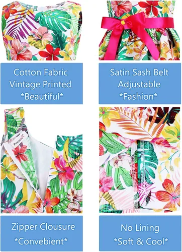 Miniatura 160 de Vestido de verano para niña, de algodón, con diseño floral