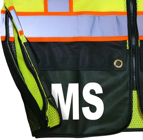 Miniatura 6 de Chaleco de seguridad EMS Survivor, Tipo R Clase 2, logotipos reflectantes con bolsillo trasero gigante.