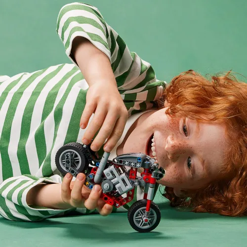 Miniatura 2 de LEGO Technic - Kit de construcción de motocicleta a aventura 42132, modelo 2 en 1, juguete de motocicleta, regalo de cumpleaños para niños, niños
