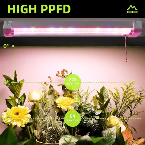 Miniatura 8 de Hlite Lámparas de cultivo de plantas ajustables de espectro completo de 16 pulgadas, luces de cultivo enlazables para plantas de interior, diseño