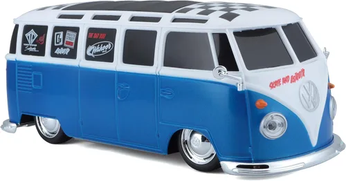 Miniatura 7 de Maisto 1:24 RC VW Van Samba 2.4GHZ Vehículo de control remoto, blanco/azul (81529-00000009)