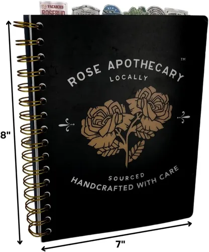 Miniatura 5 de Cuaderno de diario con pestañas Schitt's Creek - Rose Apothecary, encuadernado en espiral, 144 páginas rayadas, 8 x 7 pulgadas