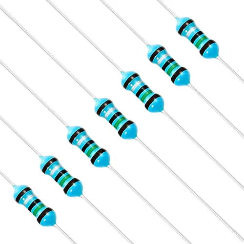 Miniatura 44 de Chanzon 100pcs 1/4W (0.25W) 62 Ohmios Resistencia fija de película metálica Ohmios 0.01 ±1% Tolerancia 62R MF Resistencias de orificio pasante