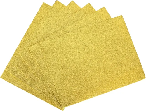 uxcell Hojas de espuma EVA brillante en tono dorado, 11 x 8 pulgadas, 0.079 in de grosor para manualidades, proyectos de bricolaje, 6 unidades